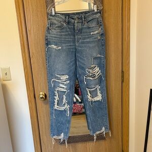 American Eagle Outfitters Distressed Blue Boyfriend Jeans